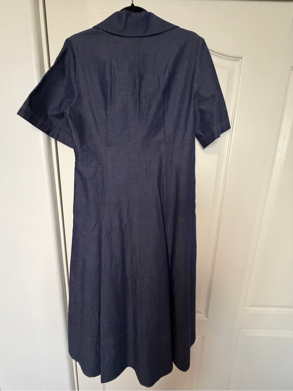 Vince Fit & Flare Denim Shirtdress Deep Indigo Size M - Picture 9 of 9